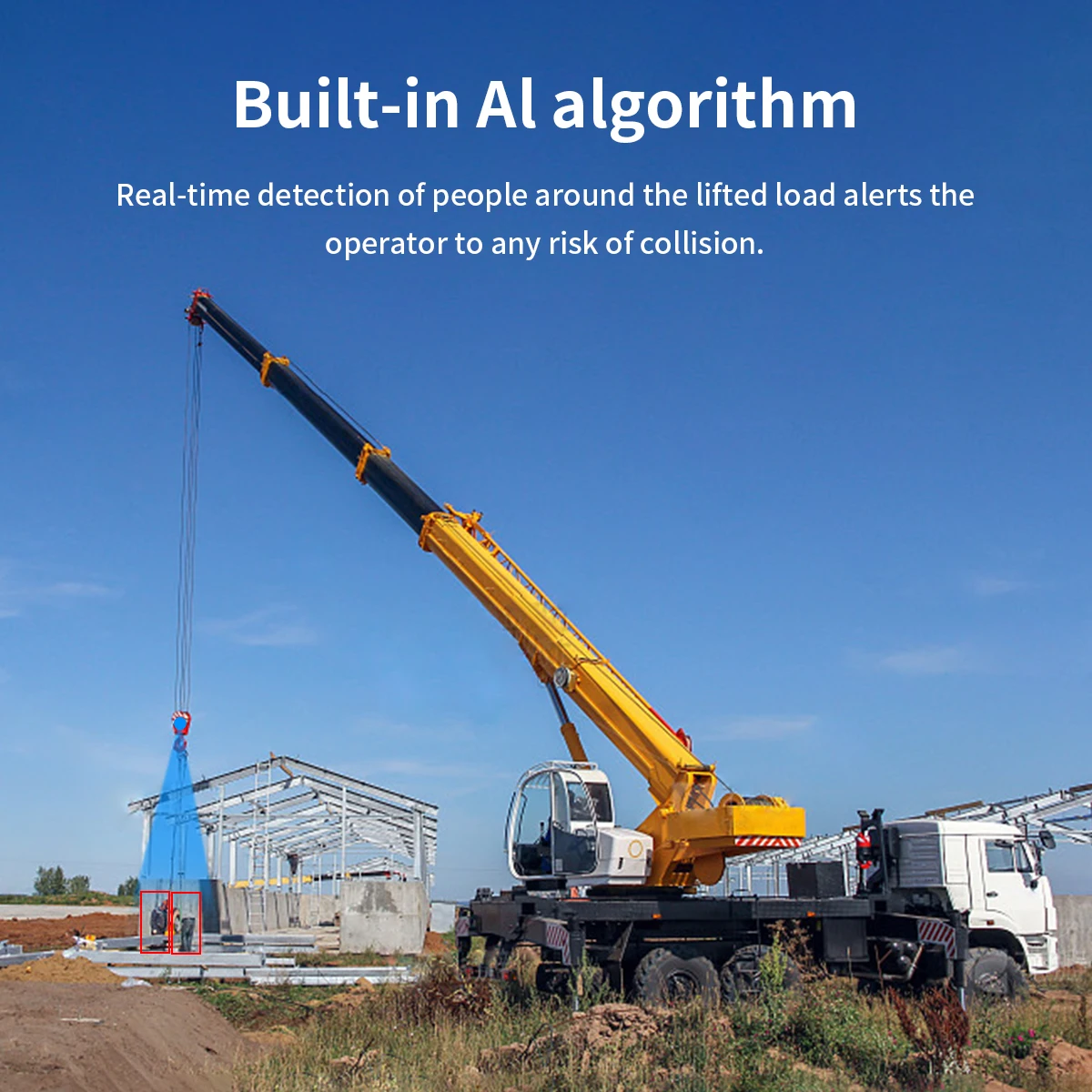 YWX 36X Zoom Wireless 500m Transmitting Tower Crane Camera Monitor System with Blind Spot Monitoring for Construction Device