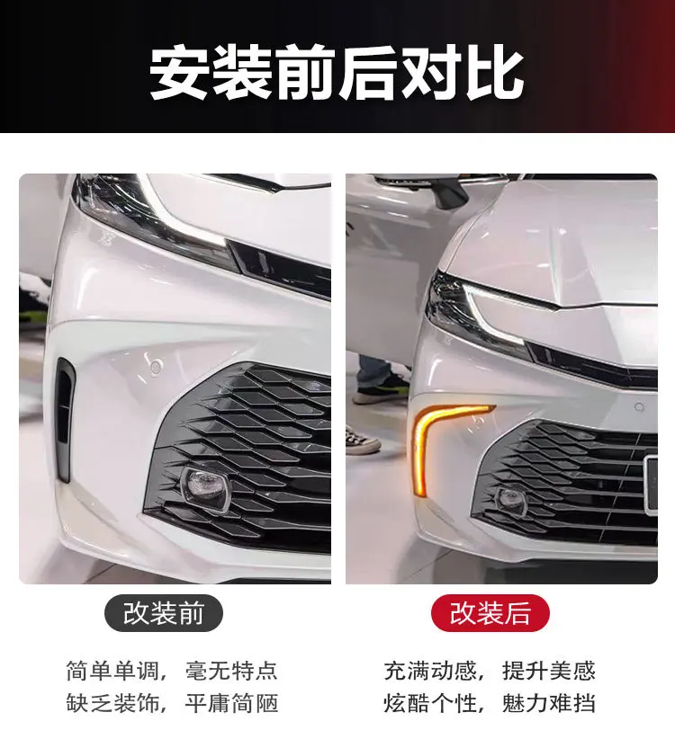 car bumper headlight for Toyota camry daytime light 2024~2026y DRL car accessories LED headlamp for Aurion fog light view 6