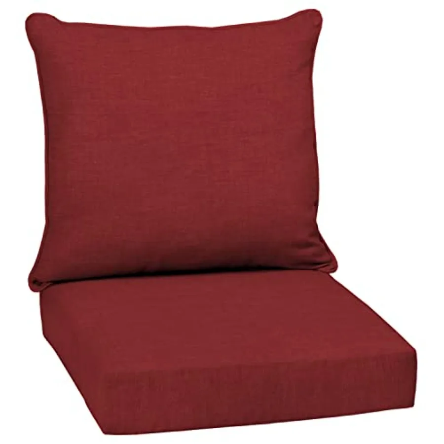 

Arden Outdoor Deep Seat Cushion Set, 24 in x 24 in, Weather-Proof, Rain-Proof, Fade Resistant Patio Cushion for Chair, Sofa, an