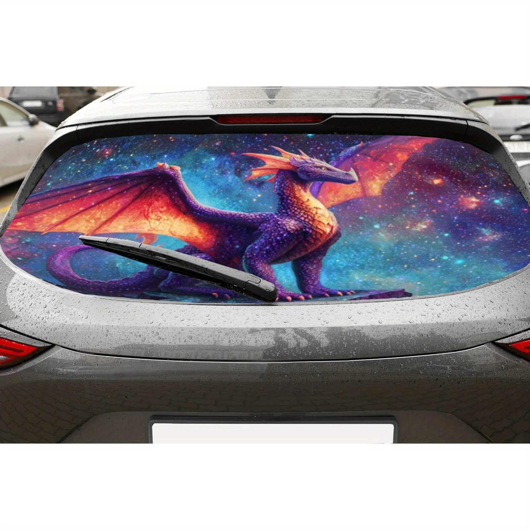 

Colored dragon PVC material self-adhesive waterproof car rear window sticker, easy to paste without falling off, waterproof and