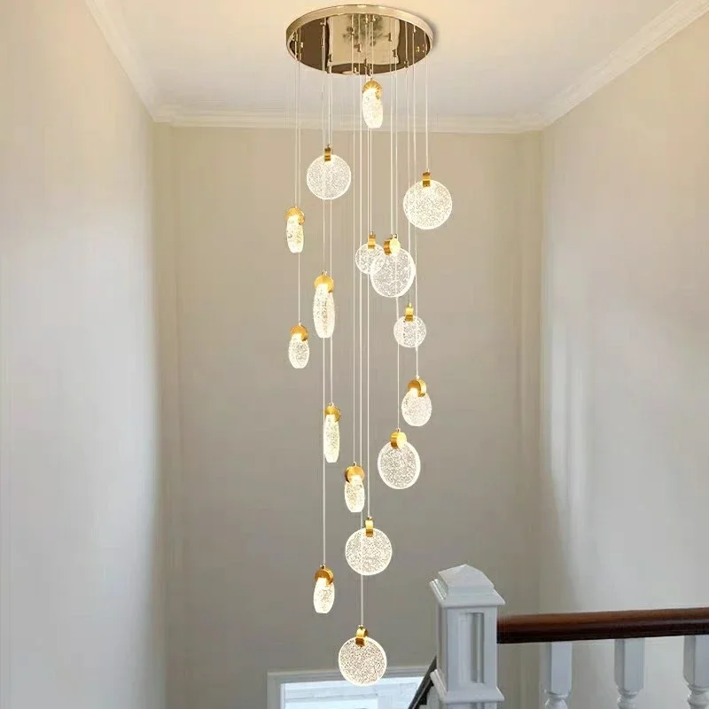 nordic bubble crystal ceiling chandelier quarto cabeceira villa escadaria edificio duplex home decoracao acessorios 01