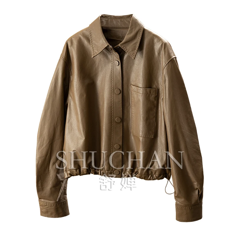 

Cool and Expensive, Italian D Li 1W + Lightly Coated Vegetable Tanned Sheepskin Jacket Leather Jacket Women 31E5
