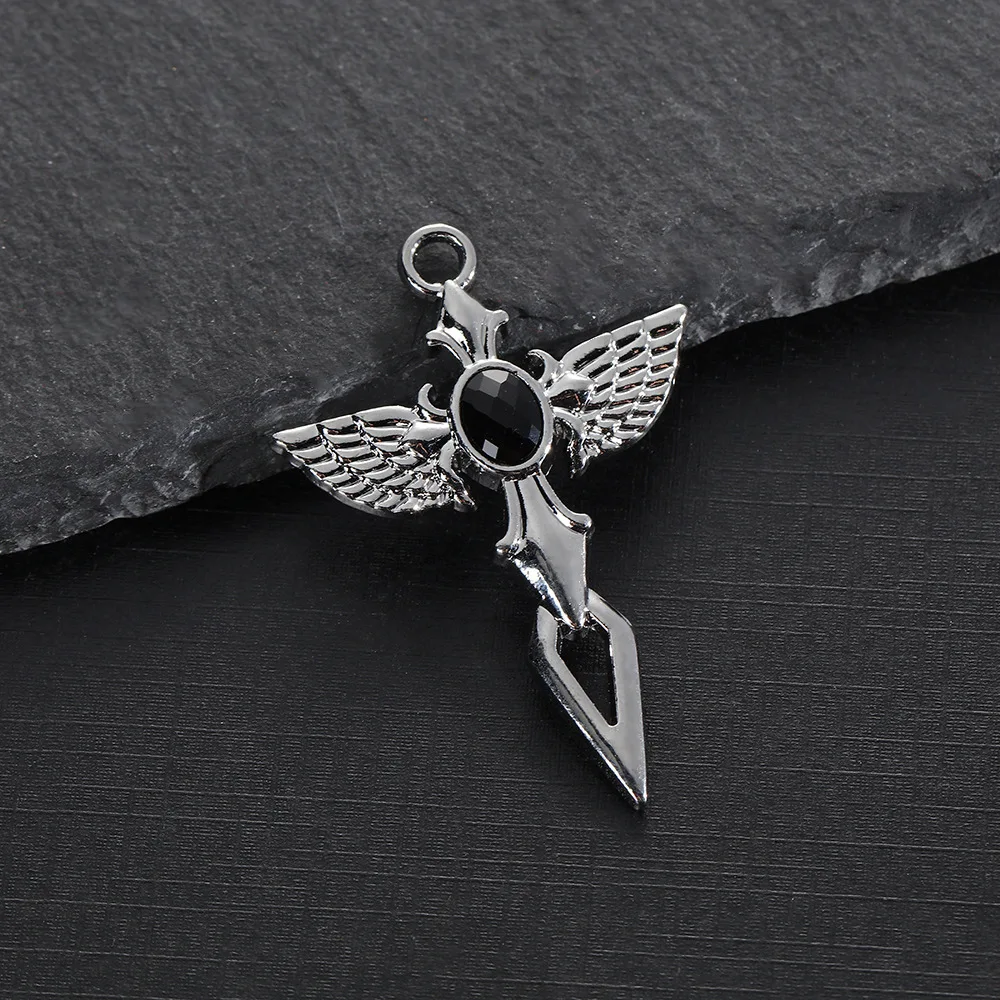 

Retro Gothic style minimalist alloy three-dimensional cross ornament pendant DIY necklace earrings personalized punk material