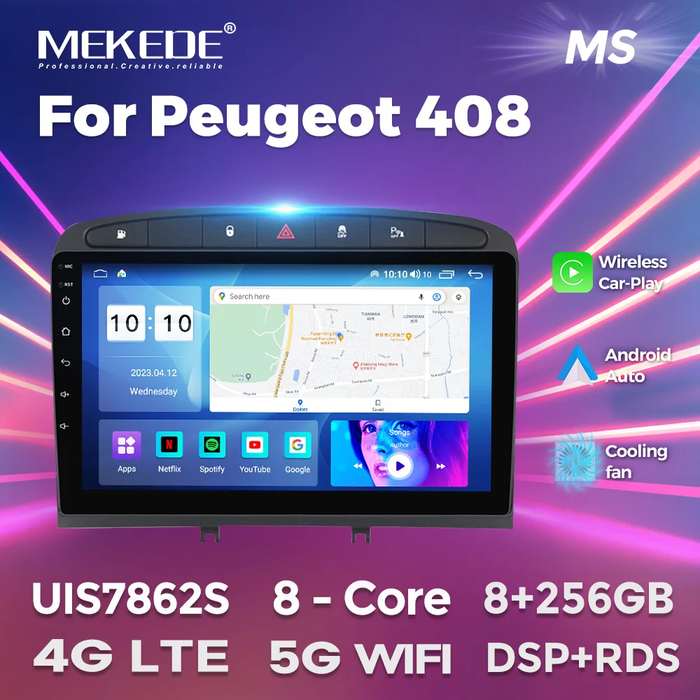 

MEKEDE Auto Android for PEUGEOT 308 408 2010 2011 2012 - 2016 Car Radio Multimedia Video Player Navigation GPS DSP IPS Carplay