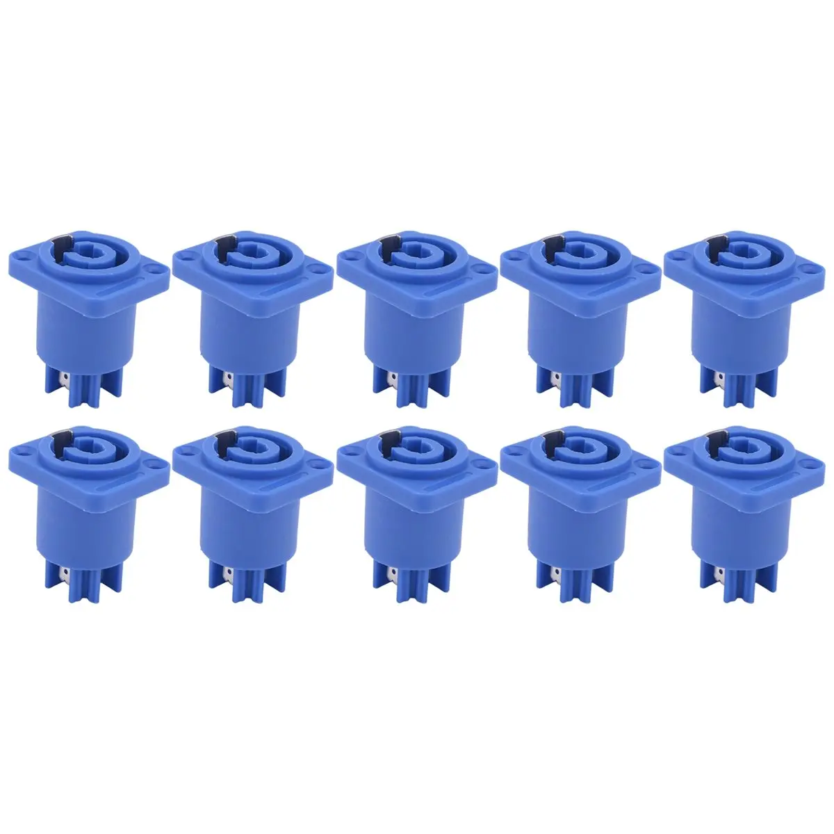 [N82R] 10PCS Powercon Connector 3 Pins 20A 250V Power Speaker Panel Socket Female for LED Screen Stage Lighting,Blue