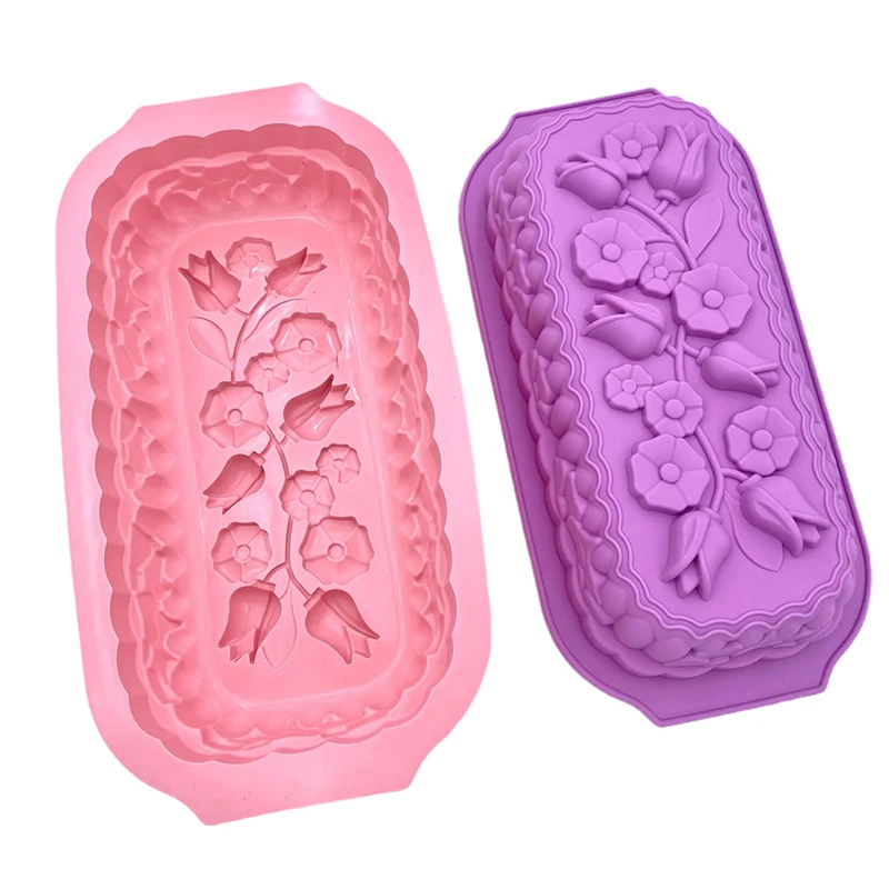 Tulip Flower Mold Handmade Soap Cake Decoration Baking stampo in Silicone Jelly Ice Cube Making Cake Decor Baking Tool