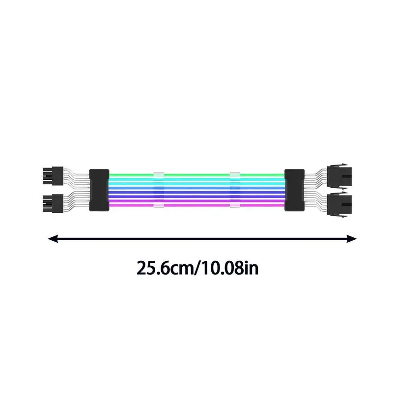ATX كابل الطاقة عنونة RGB تمديد الطاقة كابل الكمبيوتر المكونات الداخلية للوحة الأم موصل عالية امدادات الطاقة