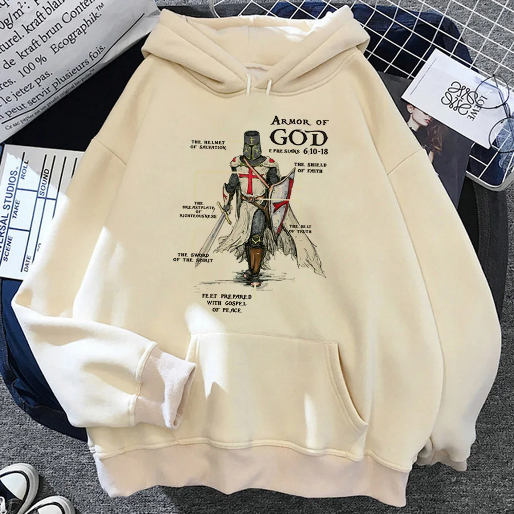 Knights Templar hoodies women anime long sleeve top streetwear Hooded Shirt female harajuku Hooded Shirt