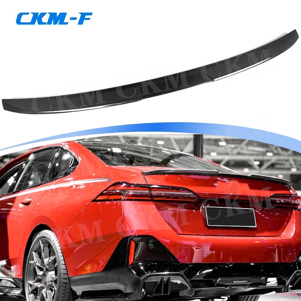 Carbon Fiber Rear Trunk Lip Spoiler Body kits for BMW 5 Series G60 G68 4 Door M Sport 2024+FRP Rear Boot Spoiler Car Accessories