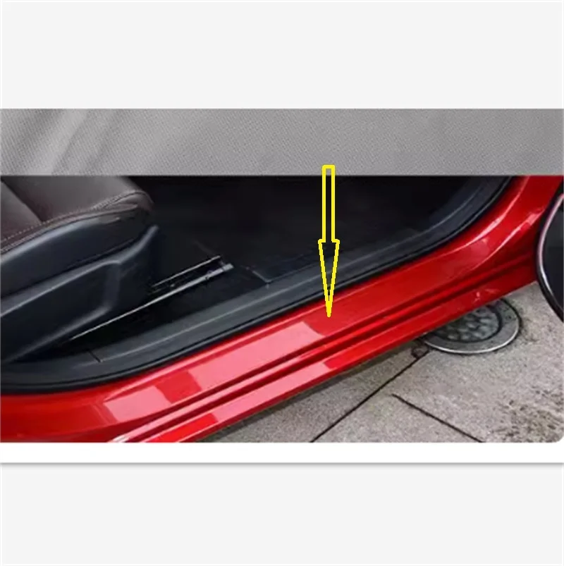 For Ford Maverick 2022~2025 stainless car door sill protector Thresholds car door guard Stickers Accessories door edg guard view 6