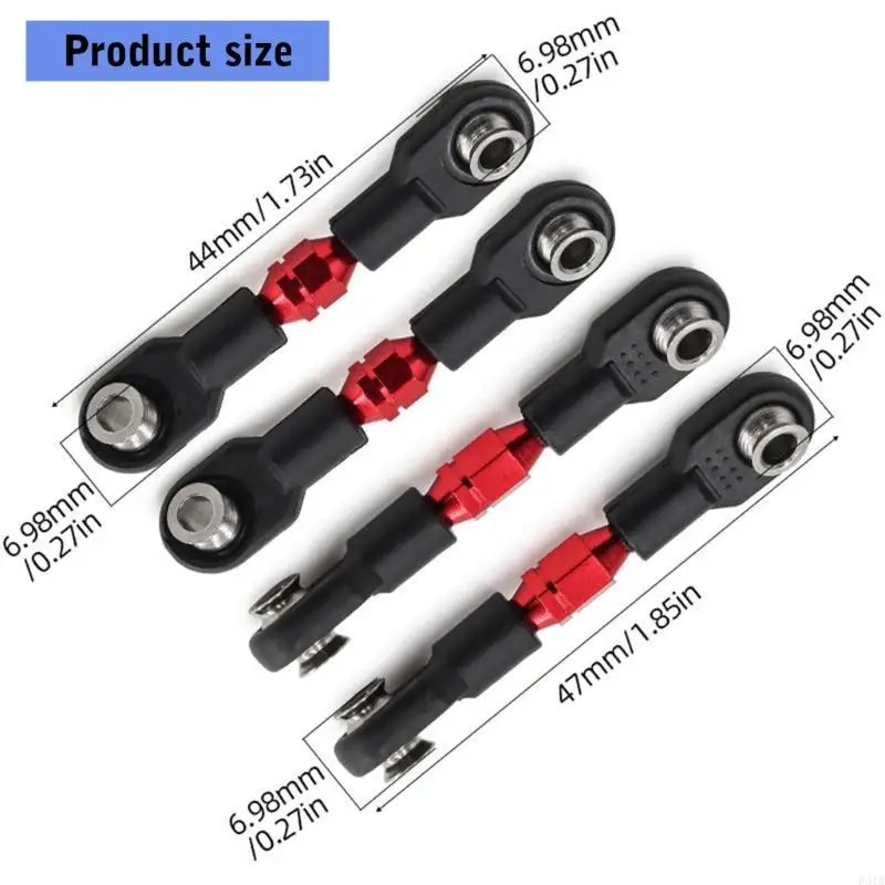 4Pcs Adjustable Alloy Turnbuckles for RC Cars - Enhanced Stability, Durable Metal Linkage Rods for Remote Control Vehicles -P31B