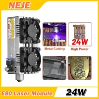 NEJE E80 Laser Module 24W Optical Power out Powerful 450nm TTL Laser Engraver knife Module Head Wood Metal Logo baking