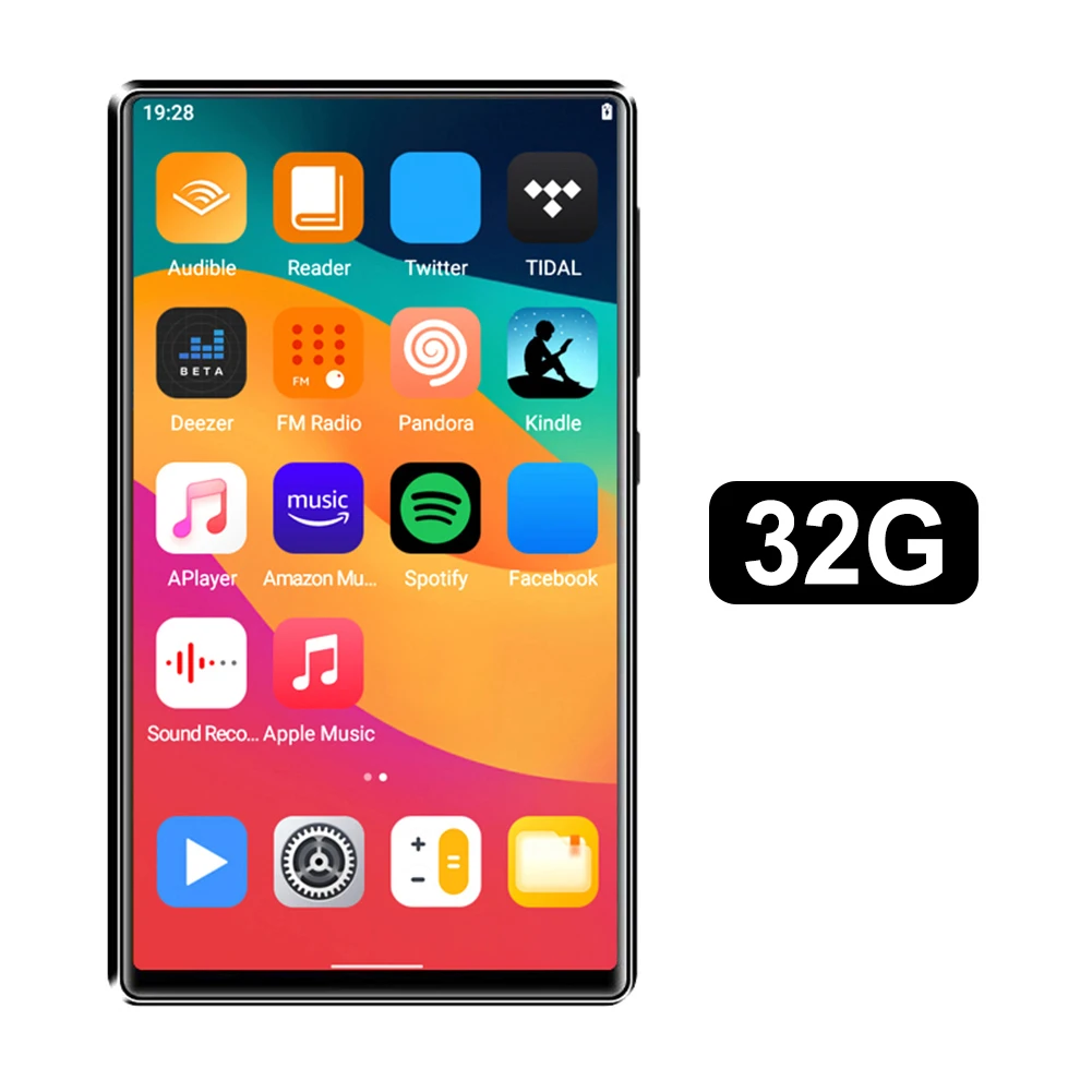 Для Android 11.0 MP3-плеер 4,0-дюймовый сенсорный экран Аудиоплеер Электронная книга MP3-плеер Мини-музыкальный плеер для путешествий на открытом воздухе