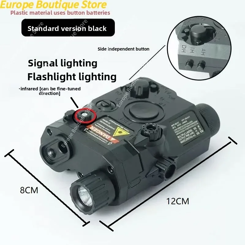 Linterna con caja láser multifuncional PEQ15: se adapta a riel de 20 mm, para pistolas de juguete Airsoft, caza, CS y juego, indicador