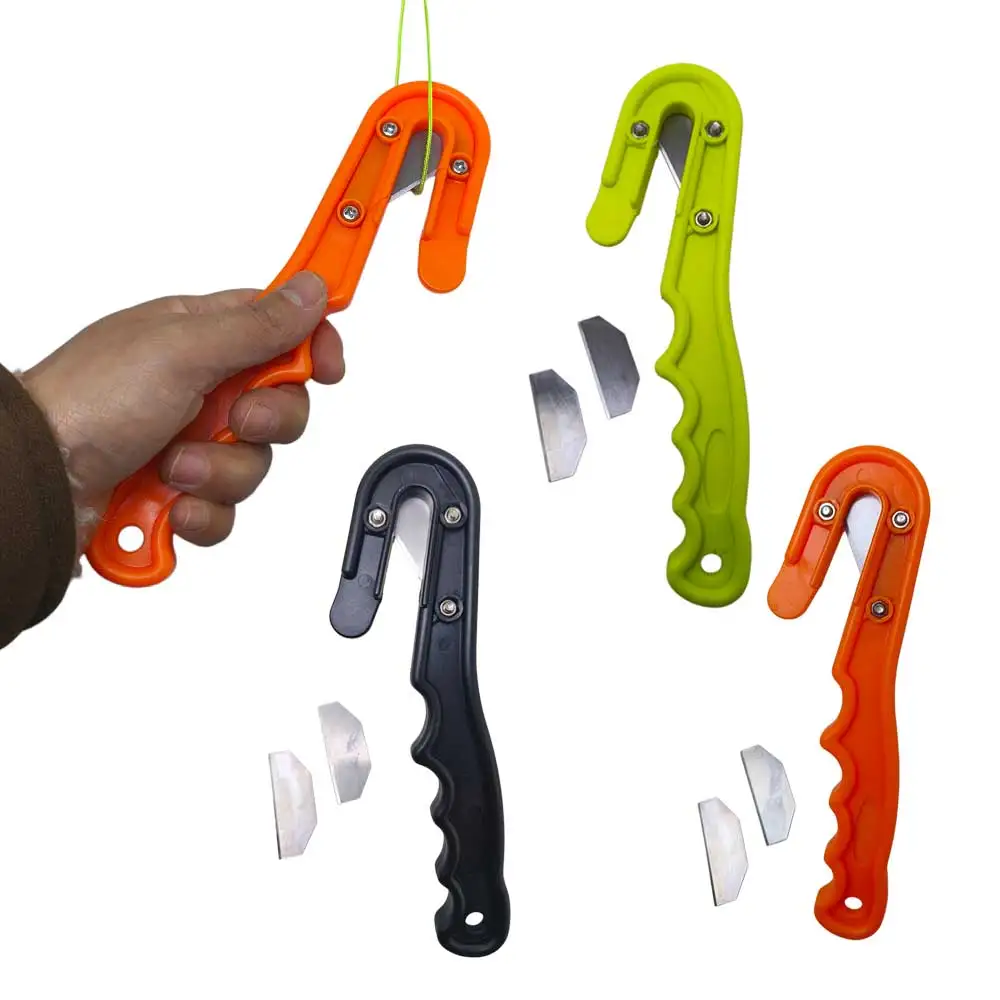 Scuba Diving Line Cutter With 2pcs 316 Stainless Steel Spare Blade Cave Cable Cutter Wreck Snorkeling Safety Rope Knife