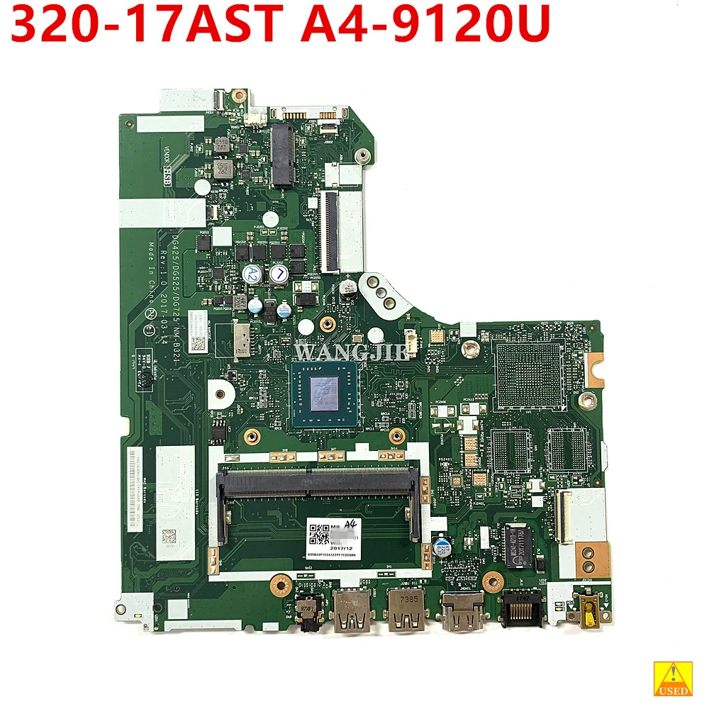 Laptop Motherboard For Lenovo Ideapad 320-17AST A4-9120U MAIN BOARD DDR4 5B20P15331 DG425 DG525 DG725 NM-B321 100% Working