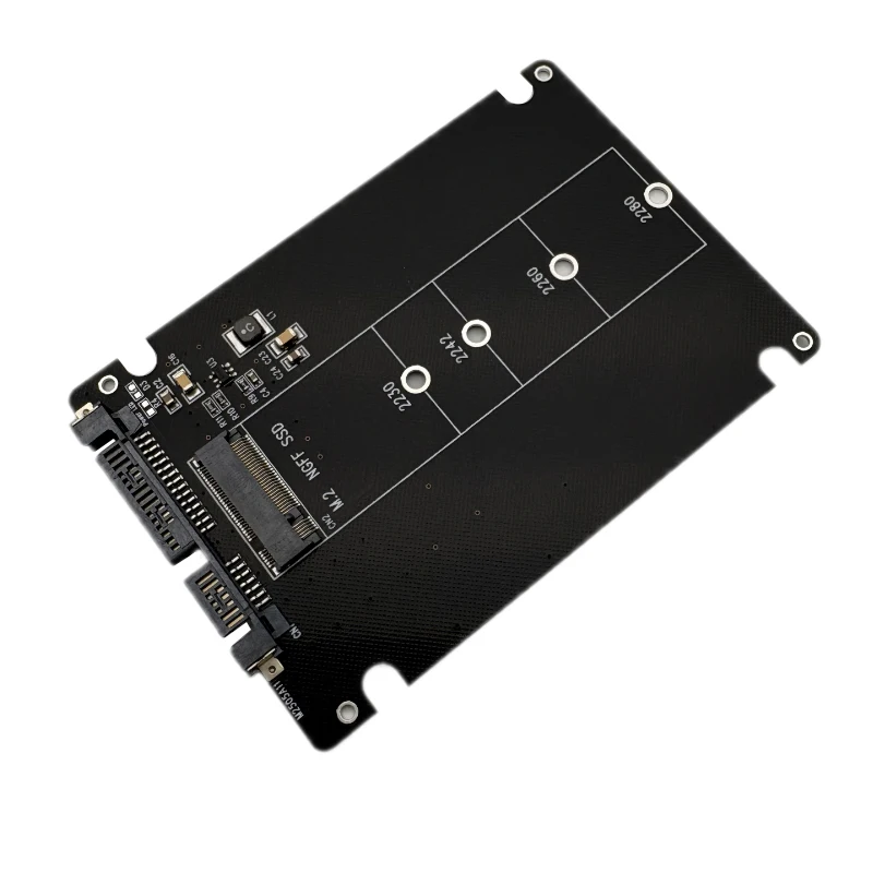 10 шт. SSD-адаптер M.2 B Key to SATA 3 Converter Riser Card 2,5 "Плата расширения Поддержка 2230 2242 2260 2280 M2 SATA Protocol SSD