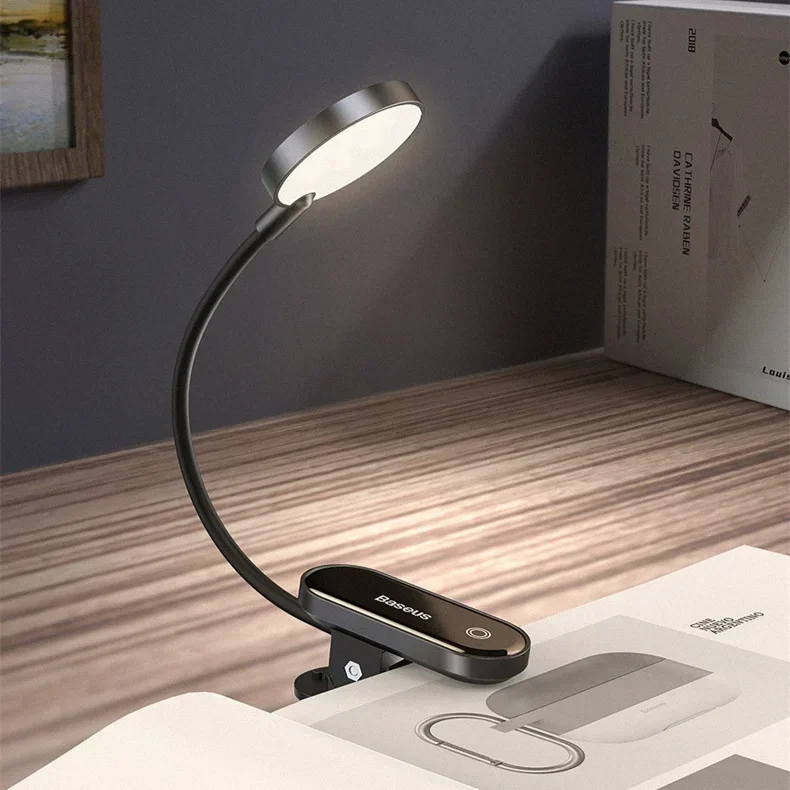 USB Rechargeable Eye Protection Reading Desk Lamp LED Creative Clip Lamp Bedroom Children'S Learning Touch Decoration Lamp