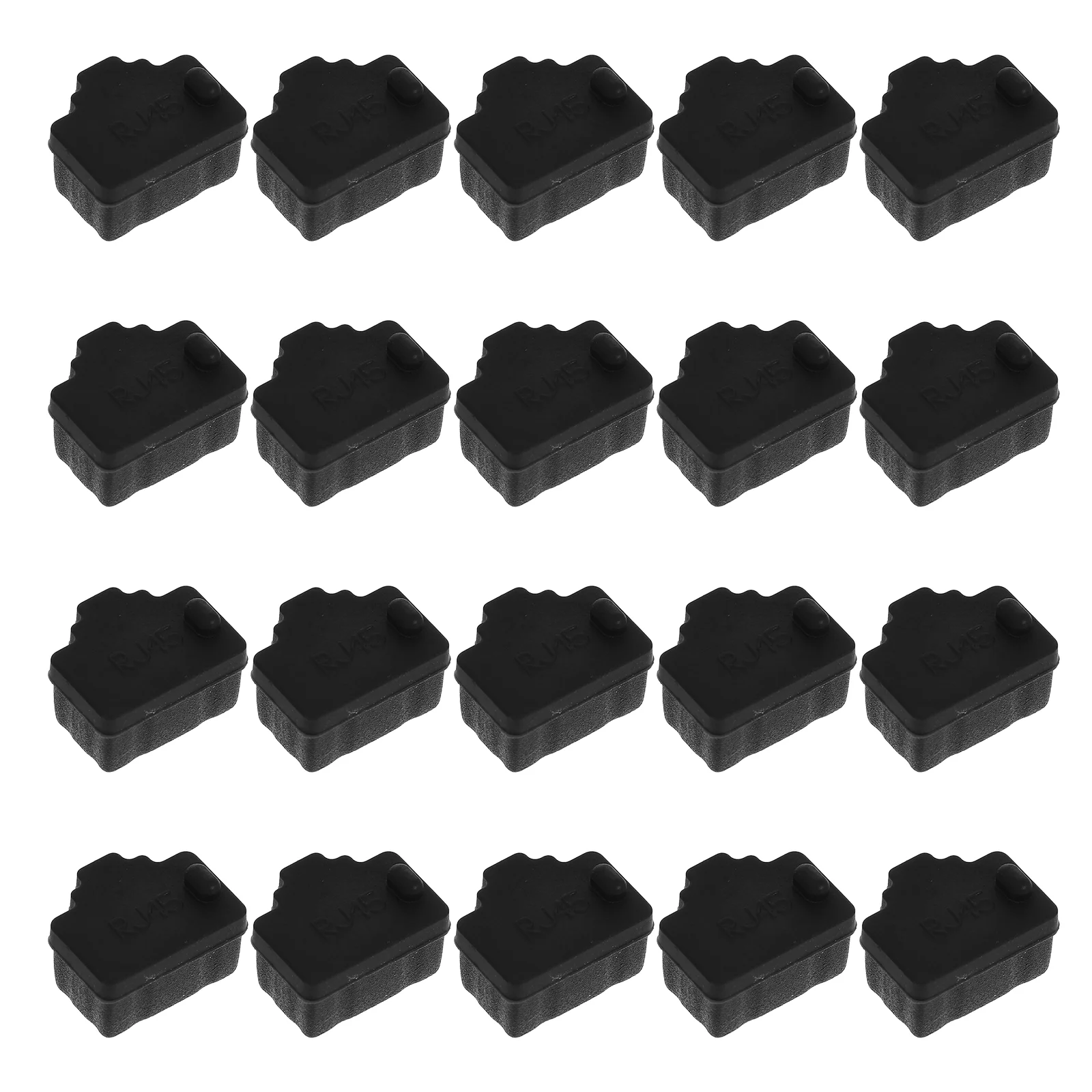 20 Pcs Hub Dust Plug Ethernet Port Stoppers Silica Gel Router Covers Protectors