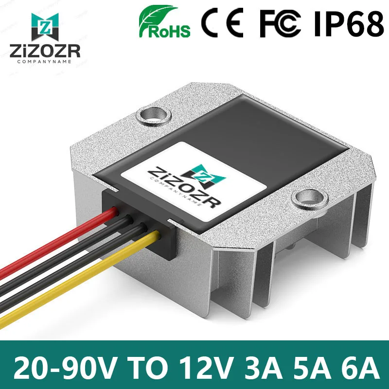 

Step Down Transformer 20-90V 24V 36V 48V 60V 72V To 12V 3A 5A 6A DC Inverter Buck Module Voltage Regulators Stabilizer For Car