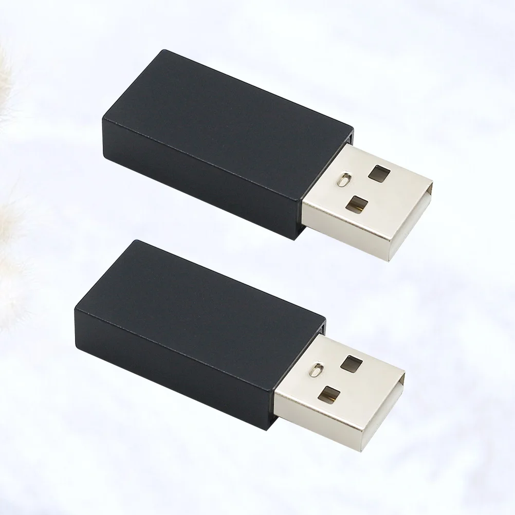 Adaptador de Cable de extensión USB 3,0 macho a USB hembra, carcasa de aleación de aluminio, bloque protector fuerte, transmisión de datos, 2 uds.