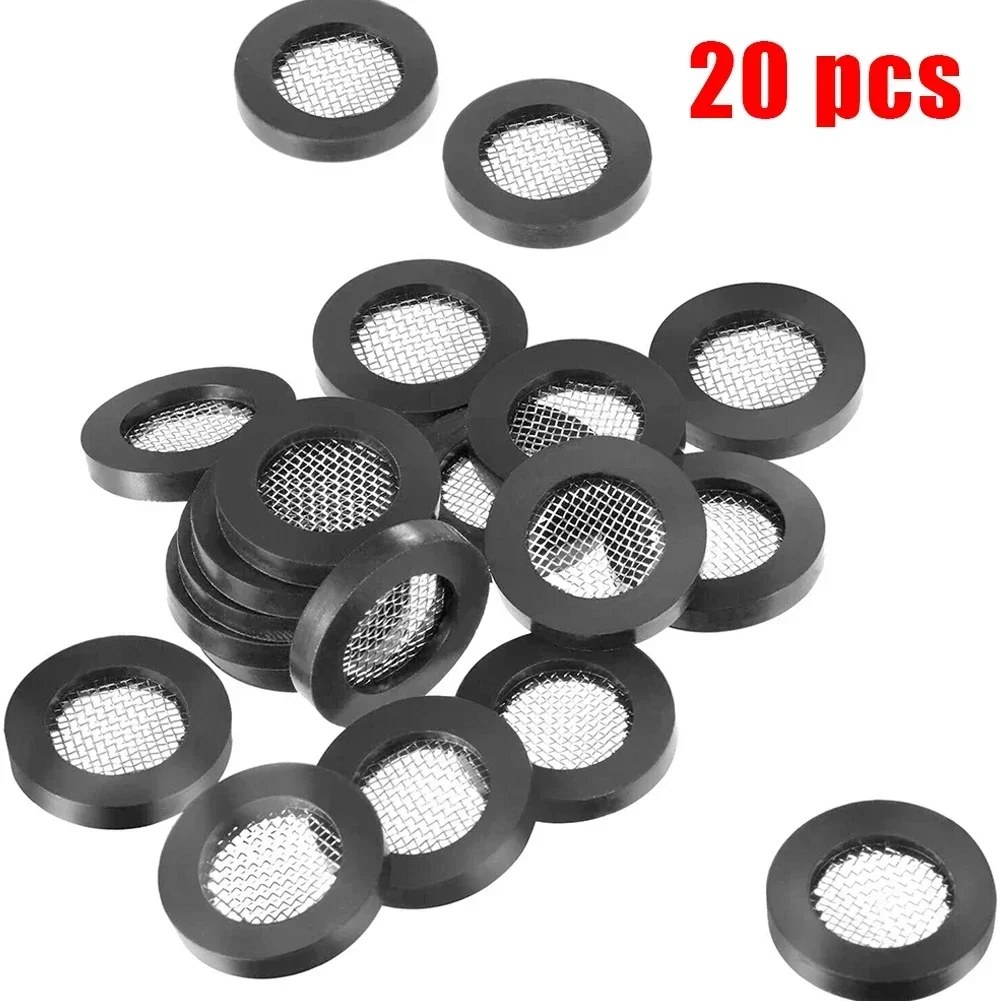 20x Hose Washer Seal O Ring Hose Gasket Filter Net Shower Head For Faucet Grommet Rubber Gasket Filter Washer Stainless Steel