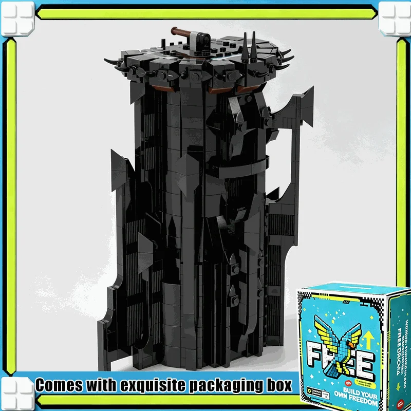 900PCS Dark Fantasy Fortress Tower Extension Model Custom Building Blocks DIY Creative Assembly Puzzle Toy Display Collection