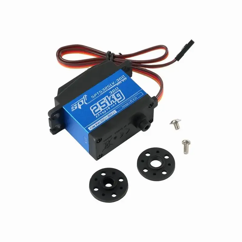 SPT5325LV 25KG High Torque Digital Servo Motor Double Axis 360 Degree Continuous Rotation Metal Gear for RC Robot Model Toy