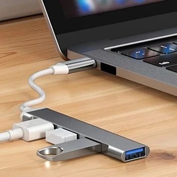 4 منافذ متعددة الفاصل نوع C HUB 3.0 USB 3.1 محول OTG لشاومي ...