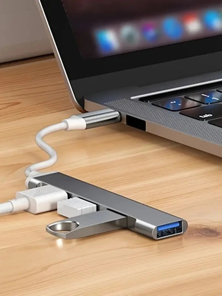4포트 멀티 스플리터 타입 C 허브 USB 어댑터 OTG (샤오미, 레노버, 맥북 13, 15, 에어, 프로 PC용) - 컴퓨터 액세서리