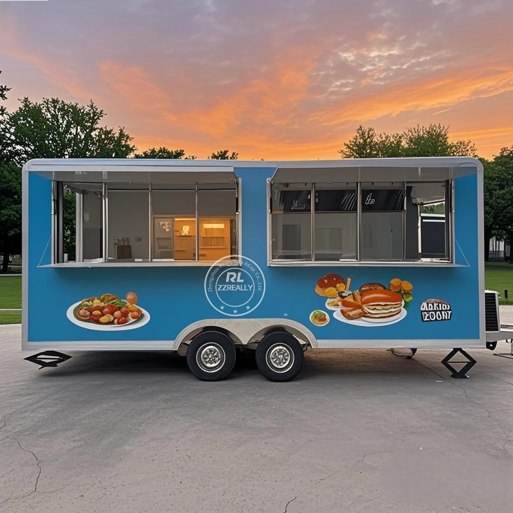 

Street Food Trailer Mobile Kitchen Custom Snack Truck Ice Cream Cart Mobile Pizza Kiosk Concession Food Truck Fully Equipped
