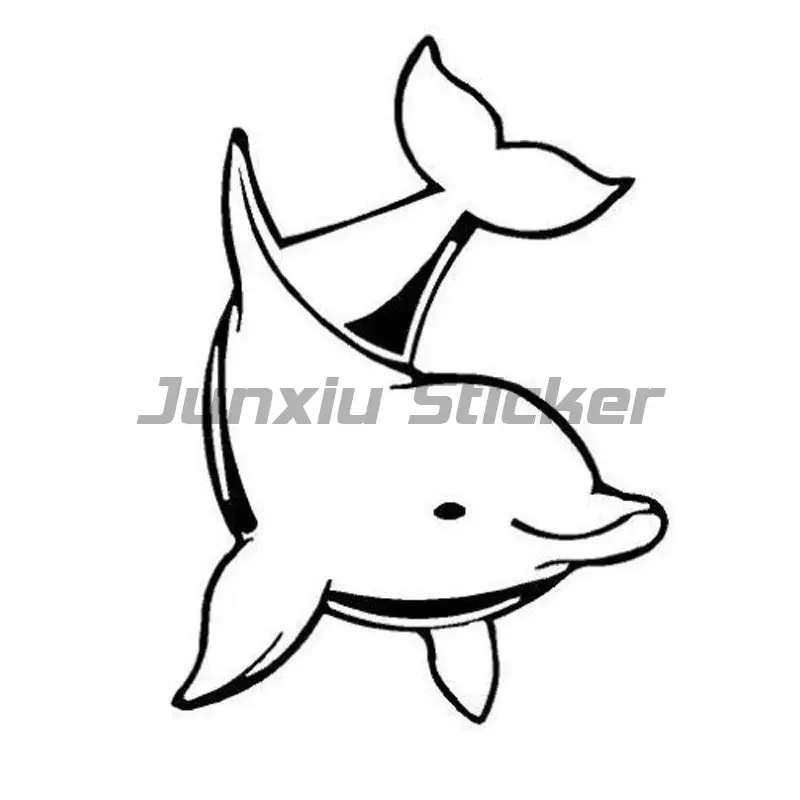 

3D Interesting Graphics Dolphin Animal Car Sticker Accessories Car Styling Decal Vinyl Car Window Cover Scratches