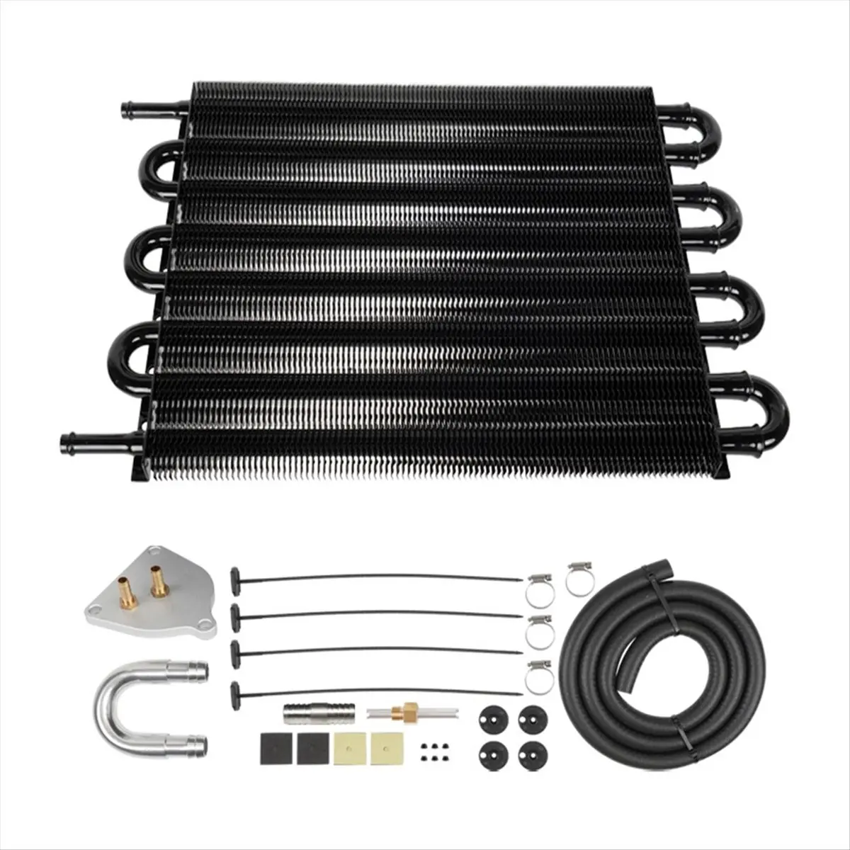 Super Sale Universal Car Radiator Kit Air Conditioning 8-Row Condenser with Transmission Connector