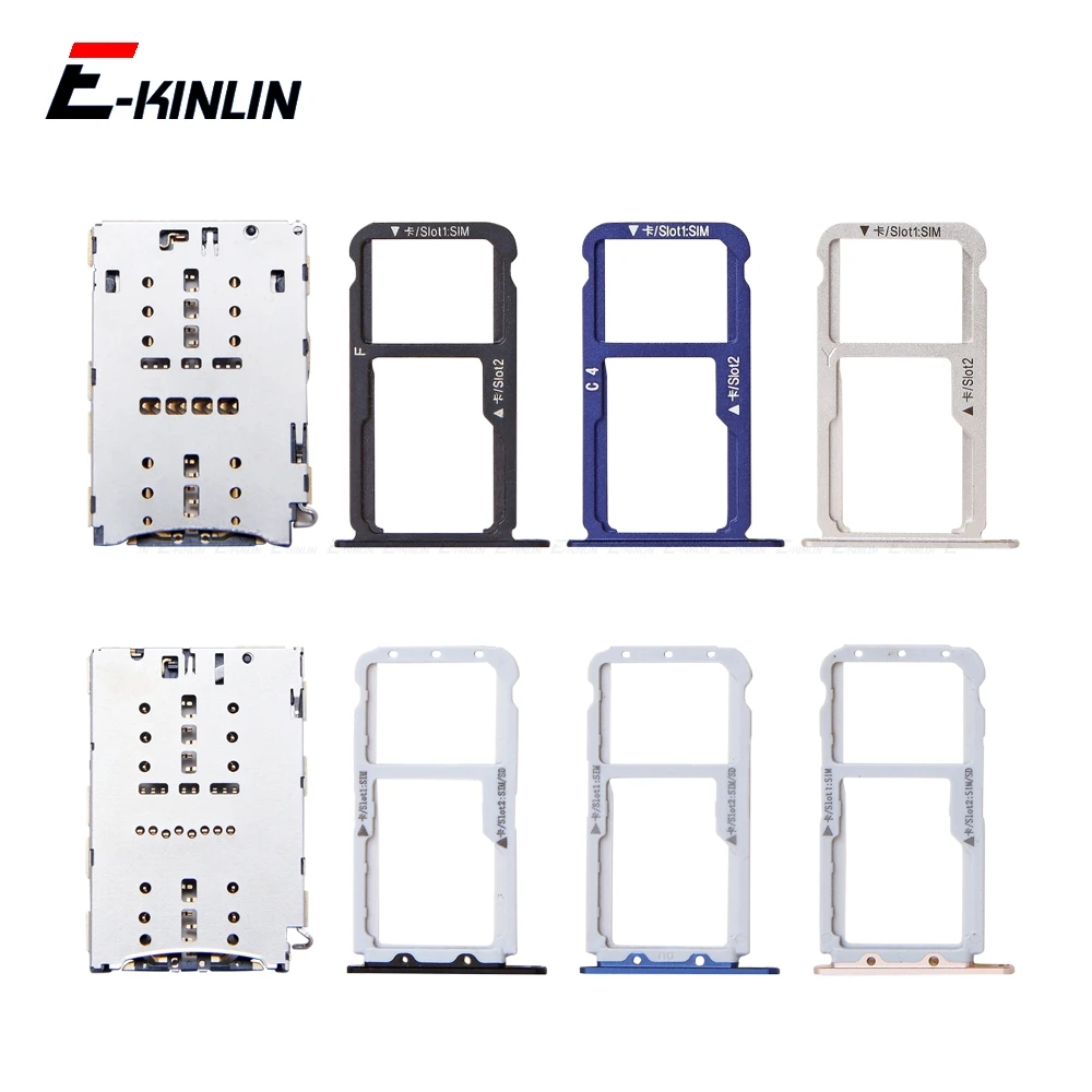 

Micro SD / Sim Card Tray Socket Adapter For HuaWei Honor 8 Pro Lite Connector Holder Slot Reader Container