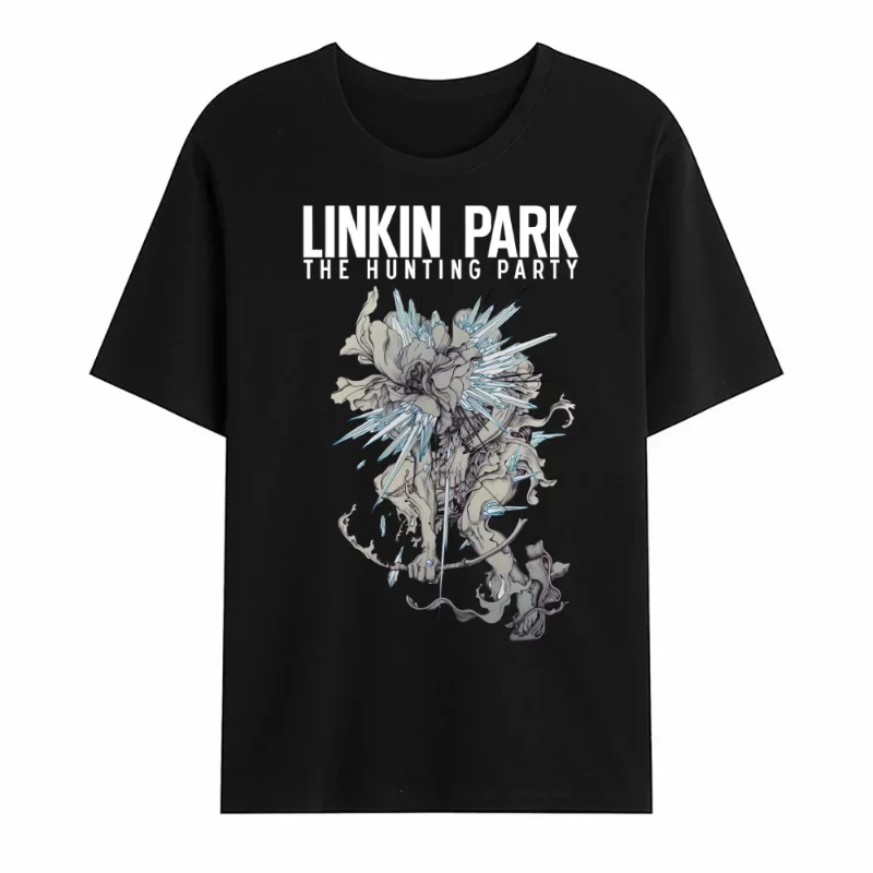 2024 Fashion Casual Tee Men Linkin Bracket Logo Park T Shirt Casual Oversized T-shirt Graphic Youth Cloth Streetwear S-3XL