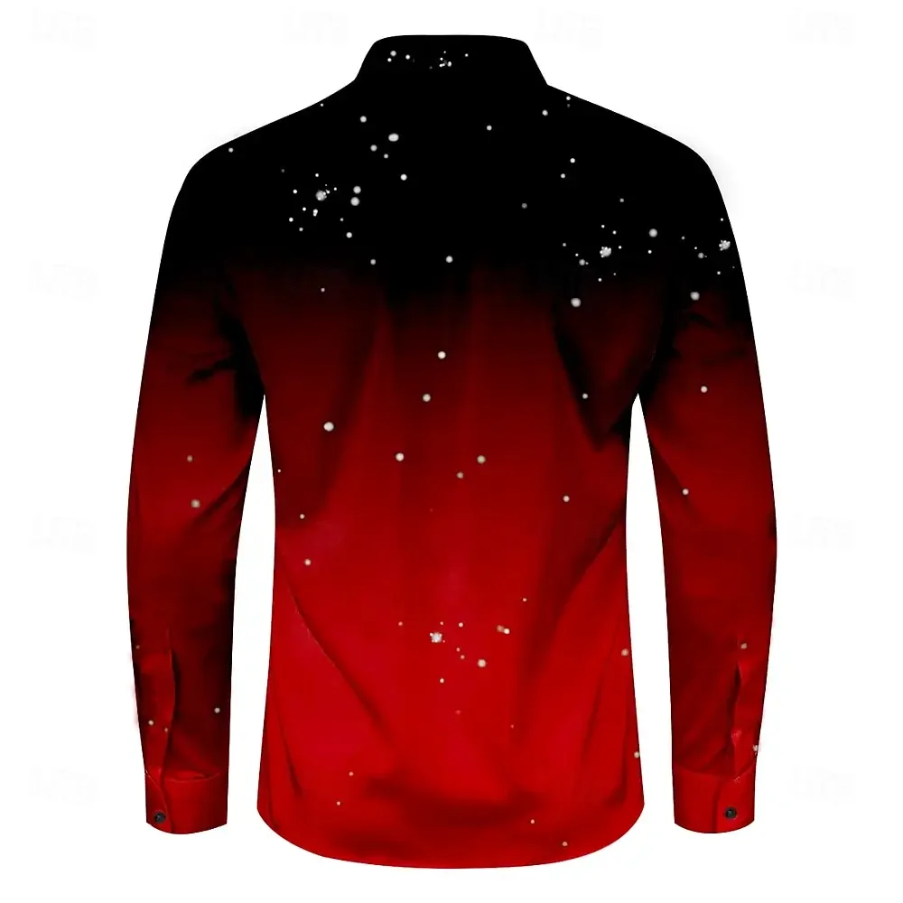 2026 عيد الميلاد موضة قميص حفلة عادية في الهواء الطلق مريحة مناسبة طية صدر السترة زر كم طويل قميص حفلة نمط جديد XS-6XL