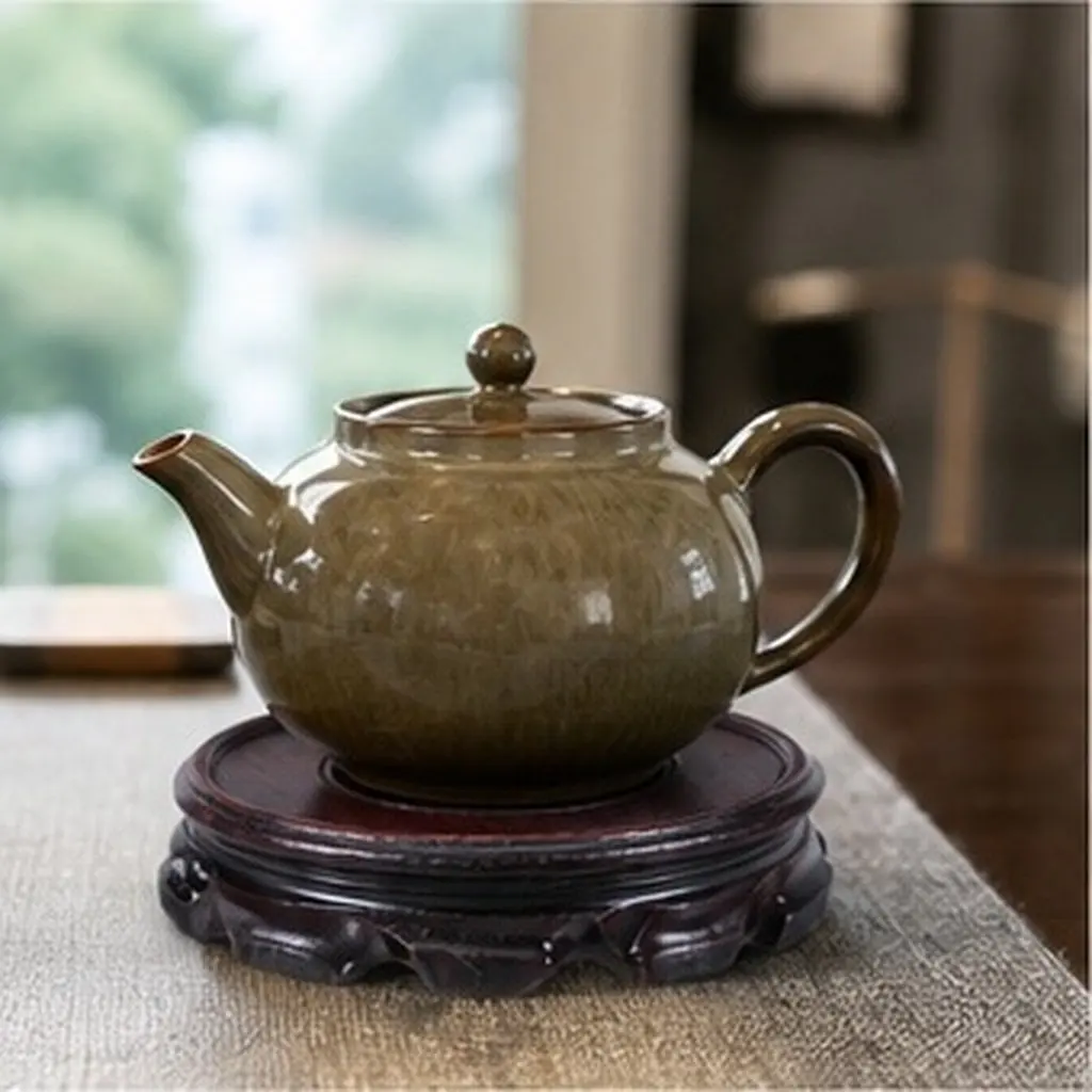 Pedestal Stand Vases Base Wood Round Chinese Teapot Display Potted Plant Holder