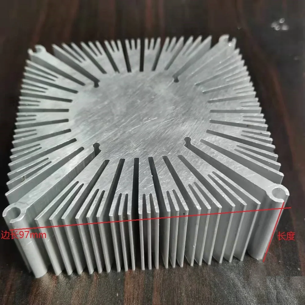 97mm Square LED Heatsink Radiator Aluminum Heat Sink Radiator for Household Lamp Radiator Replaceable customize