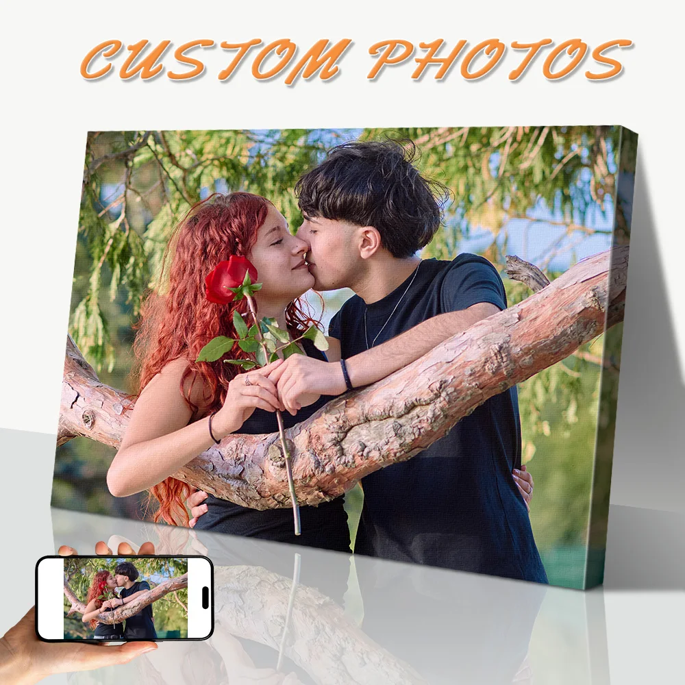 1pc big size canvas custom photo,personalized gift for room decoration,custom home decor items,wall decor,customized gift