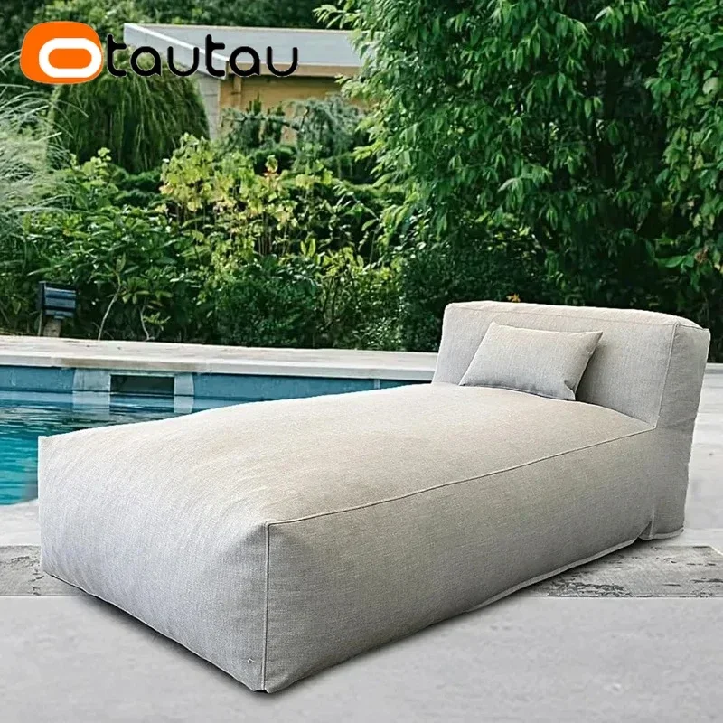 OTAUTAU Quality Cotton Linen Outdoor Bean Bag Cover SF478【No Filler ! Need To Buy Filler By Yourself !】
