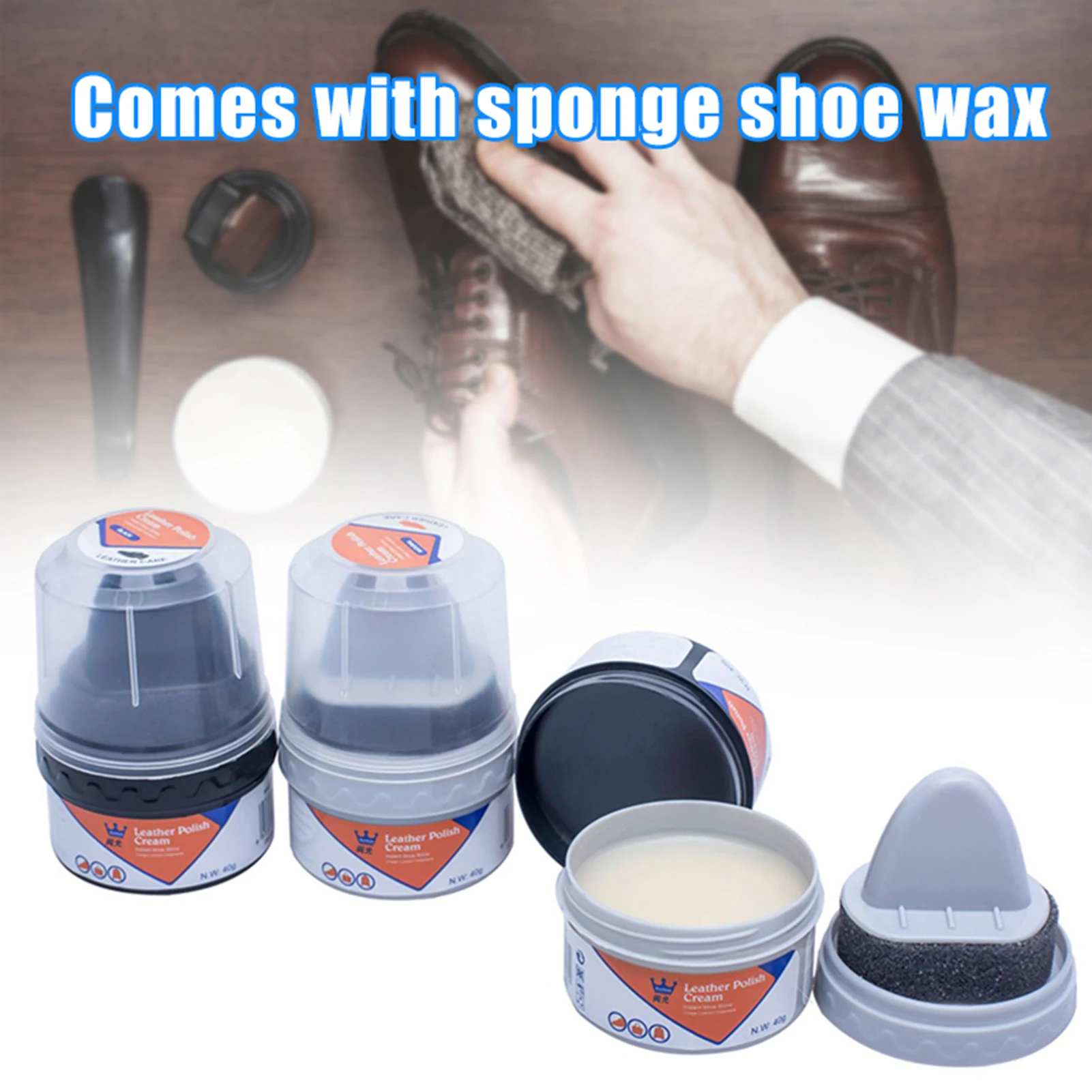 Leather Shoe Boot Polish Cream Nourishing Moisturizing Shoe Polish Cream for Leather Shoes Bags Garments