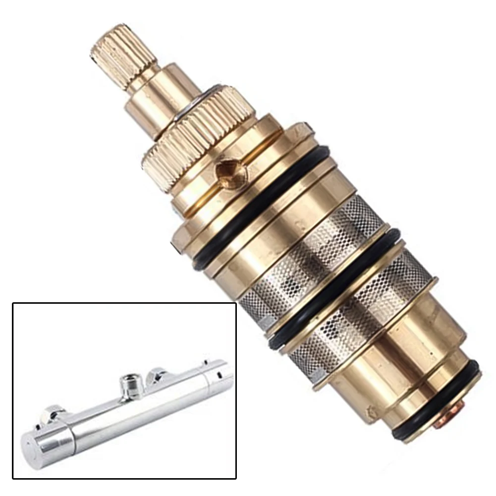 1PC Thermostatic Cartridge Water Temperature Control Valve Shower Mixer Valve Bar Mixing Brass 20 - 50 Degrees C Shower Parts