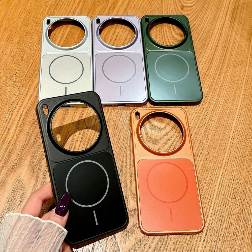 

For VIVO X300 X300Pro Luxury Magnetic Matte Texture Phone Case, Simple Solid Color All-inclusive Shockproof Protective Cover