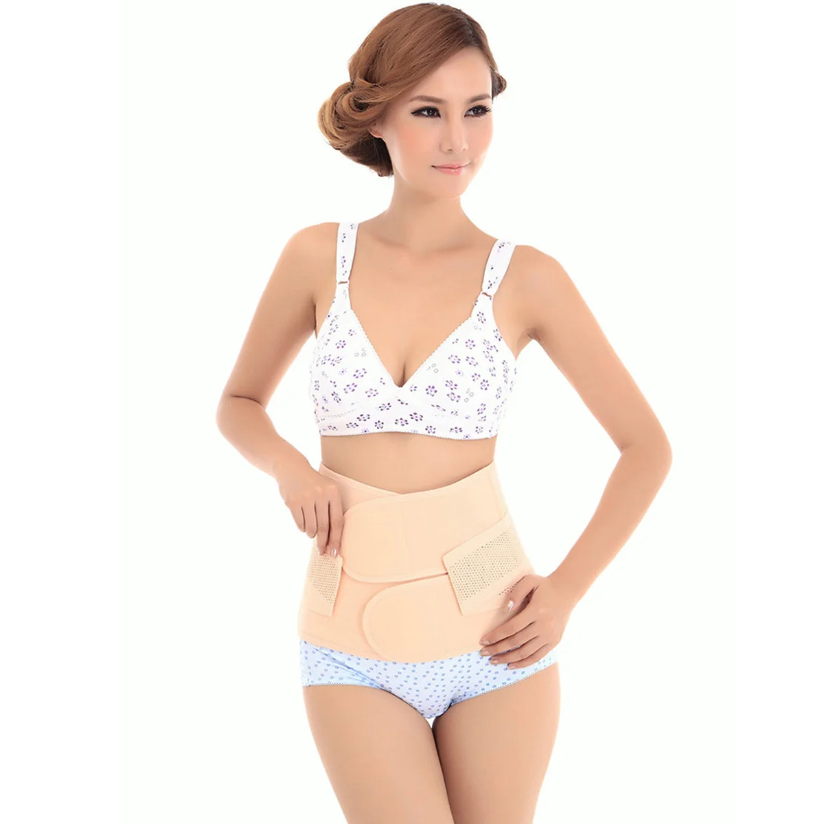 Postpartum Support Girdle Belt M 100*23Cm Breathable Elastic Adjustable Belly Wrap For Puerperae Recovery Reusable