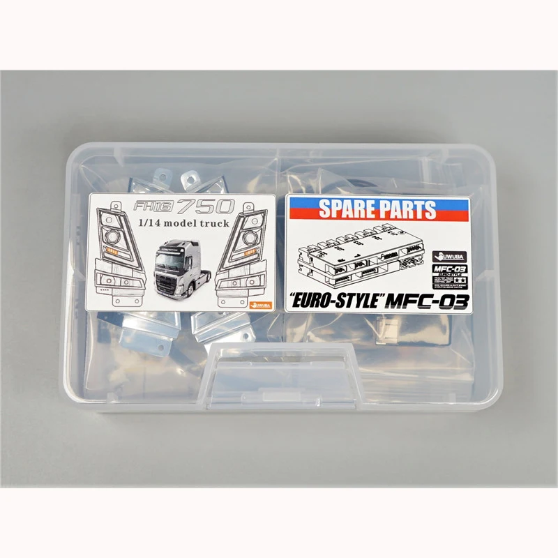 1:14 skala 4 w 1 zestaw Lamp MFC-03 01 dla Tamiya zdalnie sterowana ciężarówka wywrotka VOLVO FH16 750 56362 Model samochodu DIY części