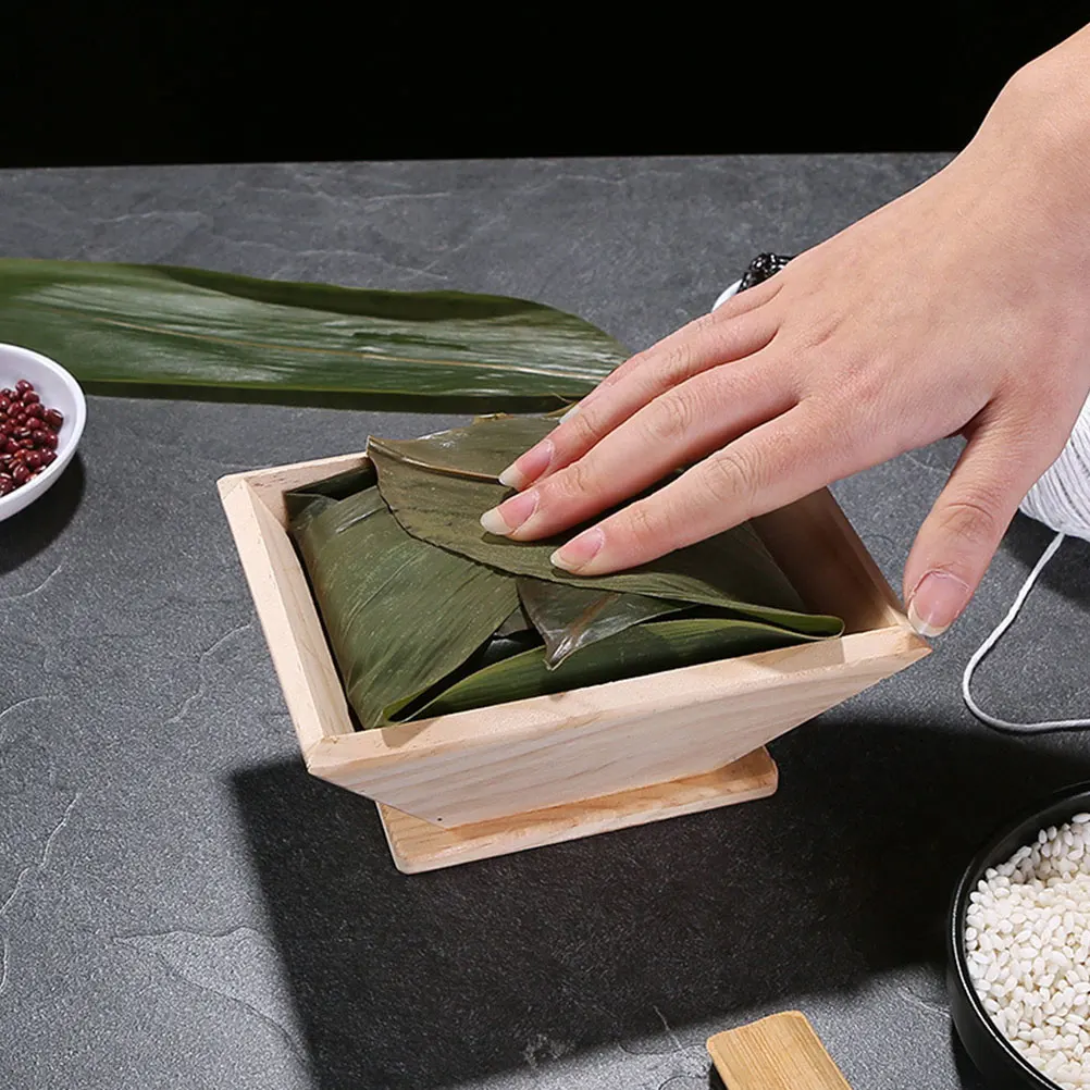 

1pc Mold Rice Dumpling Making Quadrangular Mould Kitchen Accessory Wood Tool Easy Clean Practical Design