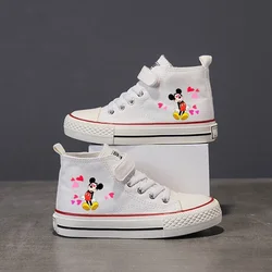 Boys Kids Girl ShoesLove Mickey Mouse Clubhouse disney High-top Low Canvas shoes Casual Cartoon comfort Children Print Shoes 20