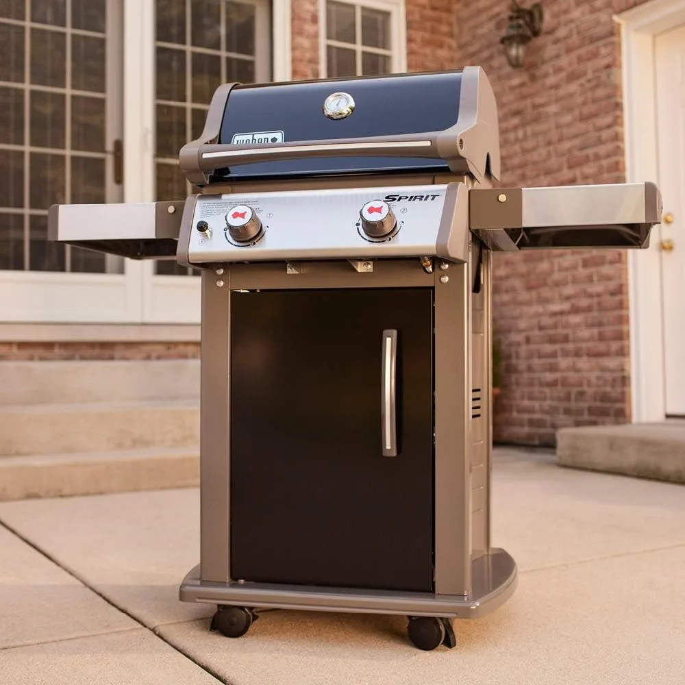 Weber Spirit-parrilla de Gas E-210, propano líquido, 2 quemadores, color negro, nuevo