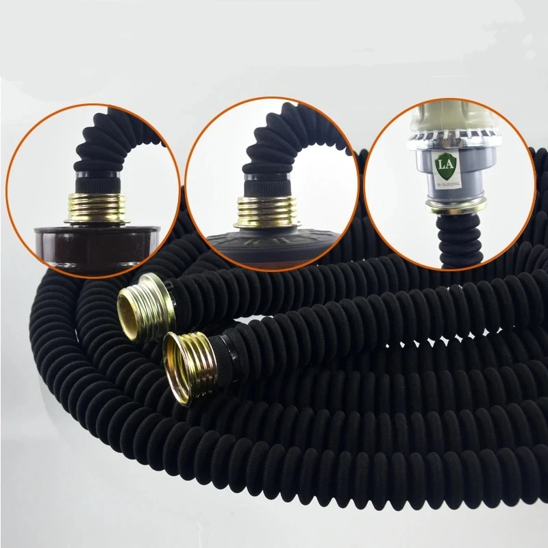 0.5M, 1M, 5M, 40MM Interface Gas Mask Snorkel Wear Resistant Anti-Aging Gas Mask and Filter Connecting Pipe