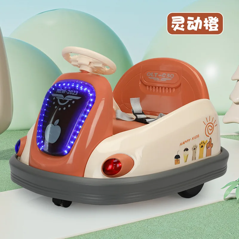 New Electric Children\'s Bumper Car Remote Control Electric Bumper Car 2-8 Year Old Baby Amusement Park Stand Rechargeable